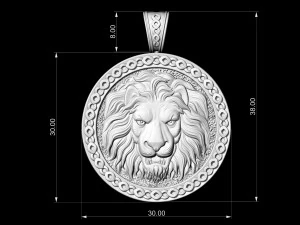 lion-head pendant 3D Print Model