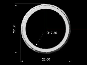 interlaced band ring with diamond 3D Print Model