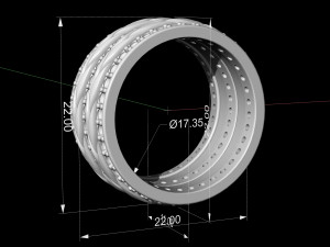 interlaced band ring with diamond 3D Принт Модель