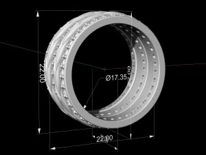 interlaced band ring with diamond 3D Print Model