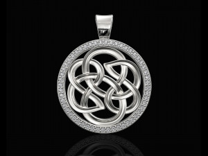 celtic knot pendant with gems 3D 프린트 모델