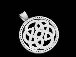 celtic knot pendant with gems 3D Print Model