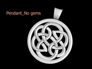 celtic knot pendant with gems 3D Print Model