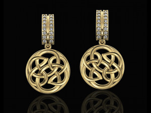 celtic knot earrings 3D-printmodel