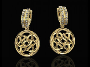 celtic knot earrings 3D Принт Модель