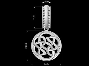 celtic knot earrings 3D Принт Модель