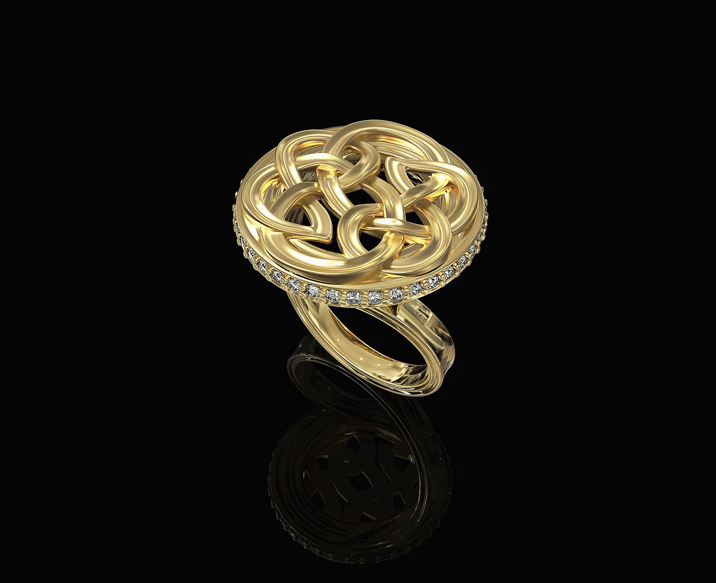 celtic knot ring 3D Print Model .c4d .max .obj .3ds .fbx .stl .blend 