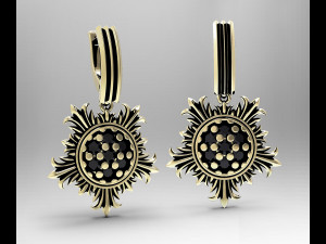 sun earrings 3D-Druckmodell