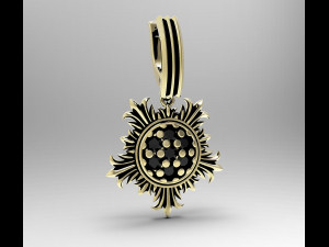 sun earrings 3D-Druckmodell