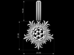 sun earrings 3D-Druckmodell
