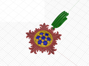 sun earrings 3D-Druckmodell
