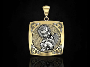 baby angel pendant 3Dプリントモデル