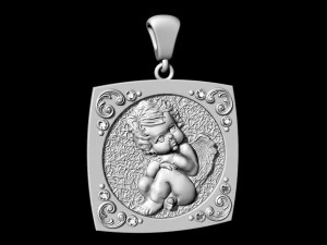 baby angel pendant 3D Print Model