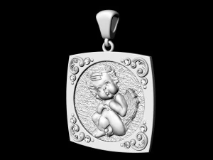 baby angel pendant 3D Print Model