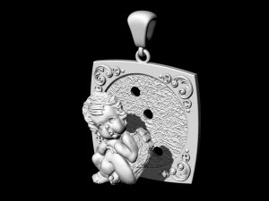 baby angel pendant 3D Print Model