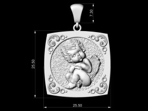 baby angel pendant 3D Baskı Modeli