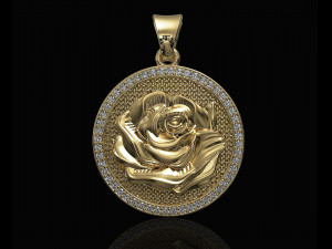 big rose pendant 3D-printmodel