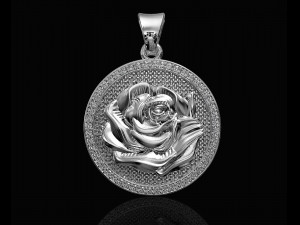 big rose pendant 3D प्रिंट मॉडल