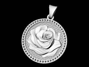 big rose pendant 3D प्रिंट मॉडल