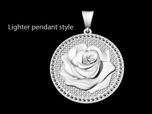 big rose pendant 3D प्रिंट मॉडल