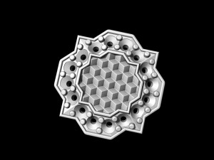 fancy earrings and ring with texture 3D Print Model
