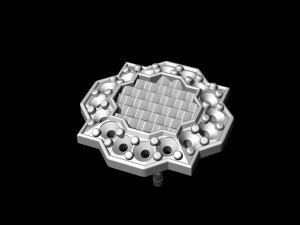 fancy earrings and ring with texture 3D Print Model
