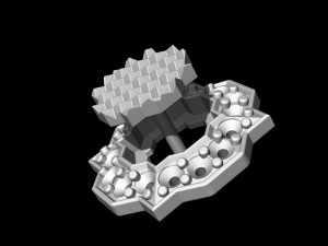 fancy earrings and ring with texture 3D Print Model