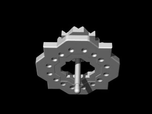 fancy earrings and ring with texture 3D Print Model