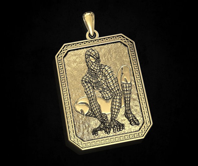 spider man pendant 3D-printmodel .c4d .max .obj .3ds .fbx .stl .blend 