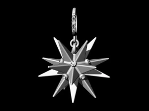 christmas star pendant 3D Print Model