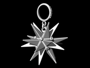 christmas star pendant 3D Print Model
