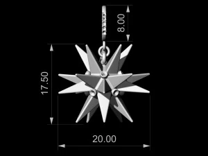 christmas star pendant 3D Print Model