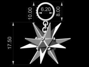 christmas star pendant 3D Print Model