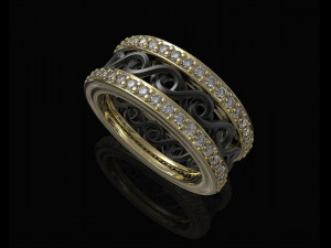 twisted band ring 3D Druckmodell