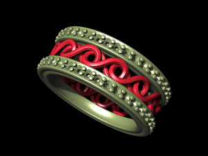 twisted band ring 3D Druckmodell