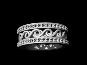 twisted band ring 3D Druckmodell