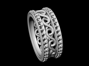 twisted band ring 3D Druckmodell