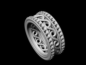 twisted band ring 3D Druckmodell