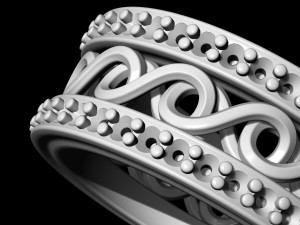 twisted band ring 3D Druckmodell