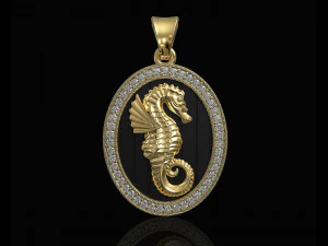 seahorse pendant 3D Print Model