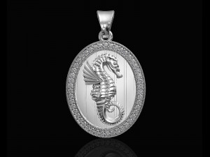seahorse pendant Modèles 3D en vedette