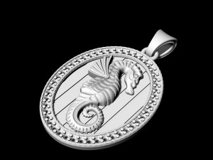 seahorse pendant Modèles 3D en vedette