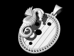 seahorse pendant 3D Print Model
