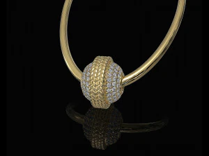 宝石のボールペンダント 3Dプリントモデル