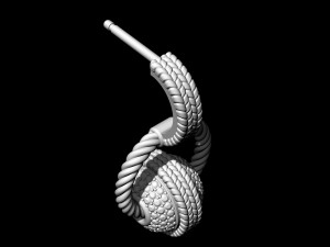ball of gems earrings 3D Принт Модель