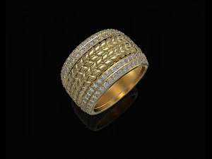 кільце з дорогоцінних каменів 3D Принт Модель