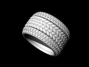 ball of gems ring 3Dプリントモデル