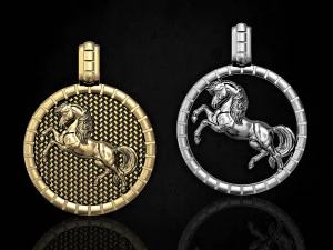pretty horse pendant 3D Print Model