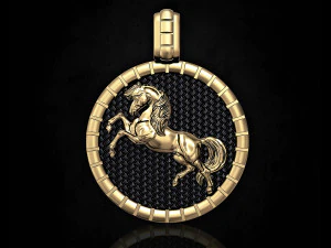 pretty horse pendant 3D Print Model