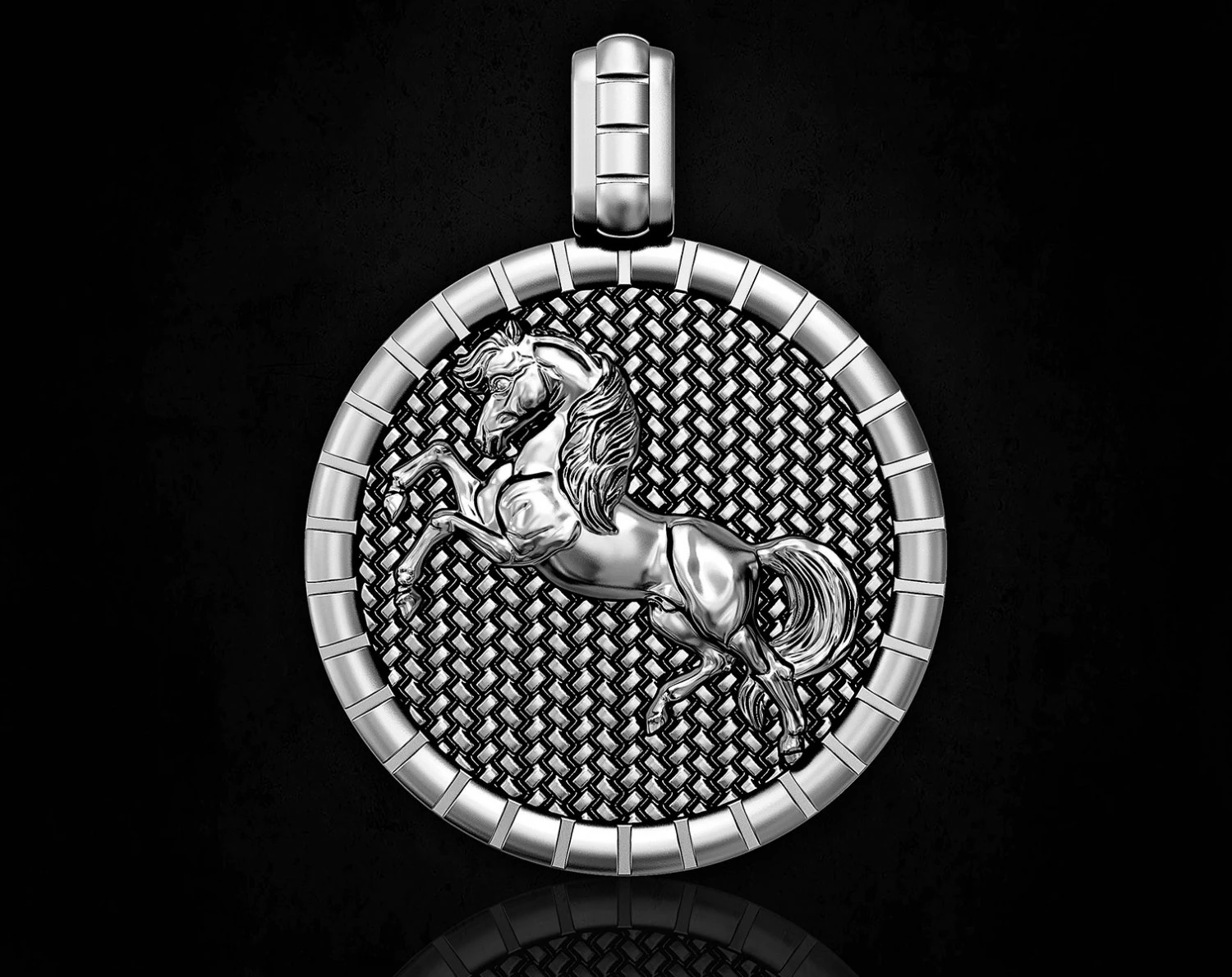 pretty horse pendant 3D Print Model .c4d .max .obj .3ds .fbx .stl .blend 